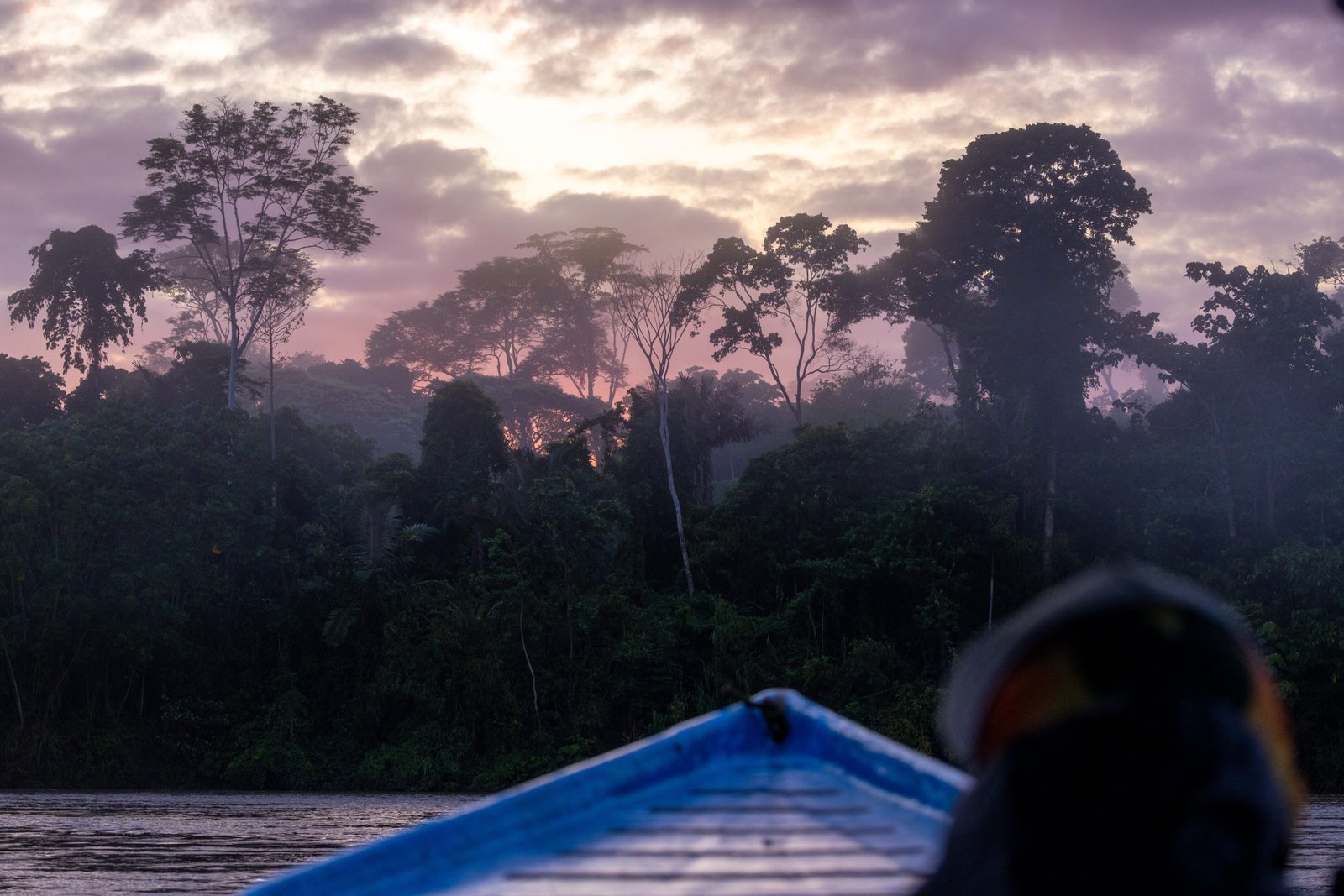 Sunrise canoe ride - Tambopata Peru - Peruvian Amazon Experience