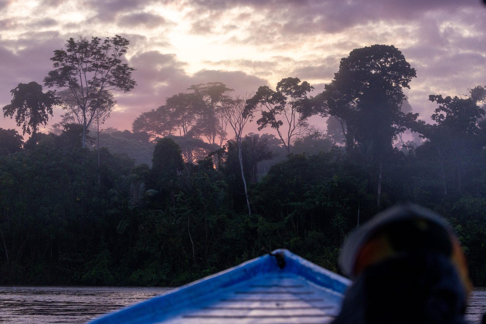 Sunrise canoe ride - Tambopata Peru - Peruvian Amazon Experience