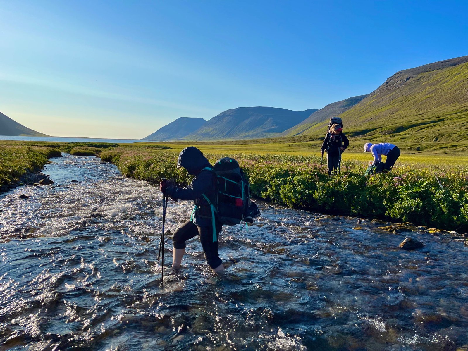 Backpacking Iceland - River Crossing