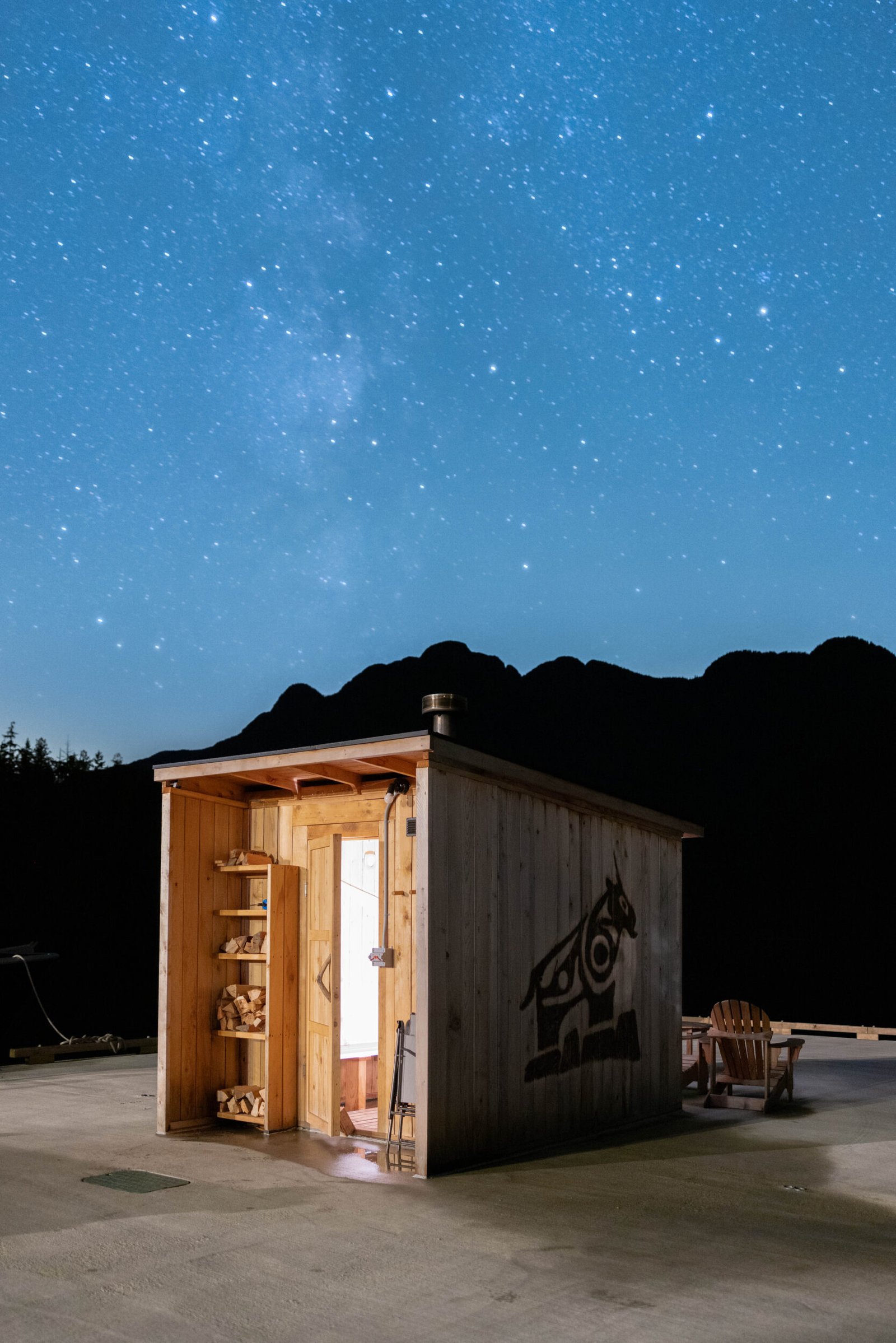 Cedar Sauna - Klahoose Wilderness Resort